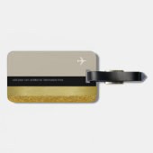 彼女のためにシックな旅行荷物タグとモノグラム ラゲッジタグ (裏面横)