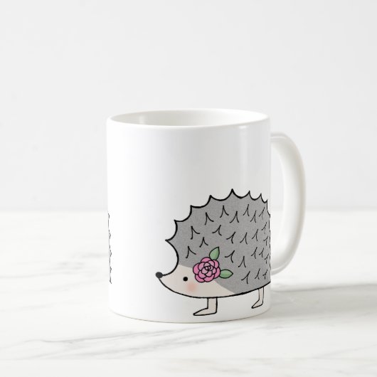 彼女のためのかわいいハリネズミのマグのおもしろいのハリネズミの写実的なマグ コーヒーマグカップ (正面右)