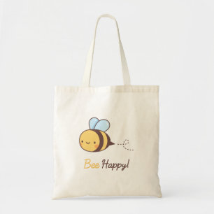 彼女のためのかわいいビーハッピー トートバッグ