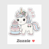 彼女のためのかわいい誕生日ユニコーン 女の子におしゃれな シール (シート)