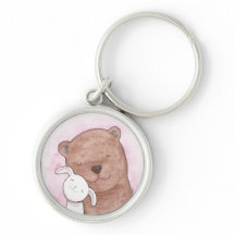 彼女のためのくま及びバニー愛キーホルダーのロマンチックなギフト