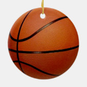 彼女のためのエレガントでパーソナライズなバスケットボールのオーナメント セラミックオーナメント (裏面)
