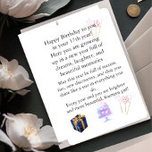 彼女のためのエレガントな誕生日カード - パーソナライズされたグリーティング 招待状