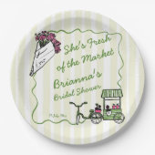 彼女のためのオーダーメイドのブライダルシャワーデザイン ペーパープレート (正面)