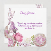 彼女のためのカスタムスイートハートバレンタイン ヴィンテージローズ シーズンカード (正面/裏面)