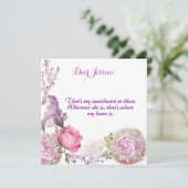 彼女のためのカスタムスイートハートバレンタイン ヴィンテージローズ シーズンカード (スタンド正面)