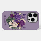 彼女のためのカスタムバイオレットブーケフラワーフォンケース Case-Mate iPhoneケース (裏面 (横))