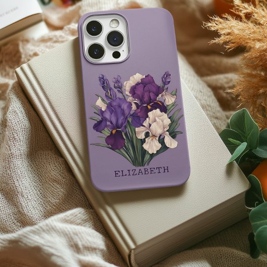 彼女のためのカスタムバイオレットブーケフラワーフォンケース Case-Mate iPhoneケース
