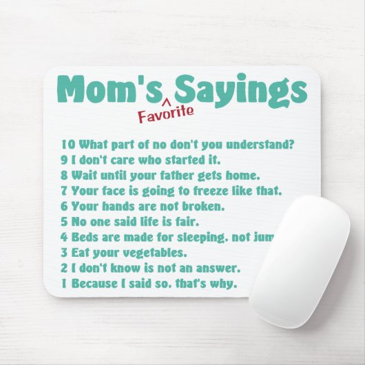 彼女のためのギフトのお母さんのお気に入りのなことわざ マウスパッド (マウス)