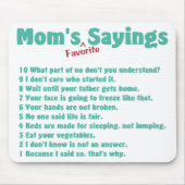 彼女のためのギフトのお母さんのお気に入りのなことわざ マウスパッド (正面)