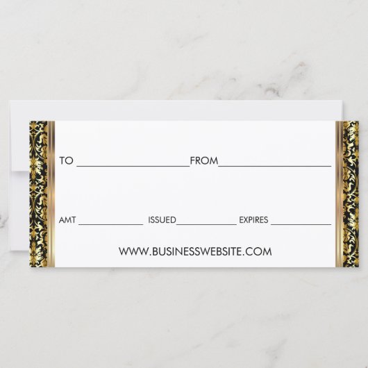 彼女のためのギフト券 (裏面)