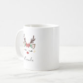 彼女のためのクリスマストナカイのマグギフト コーヒーマグカップ (正面左)