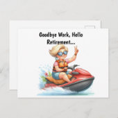 彼女のためのハッピーリタイア引用文 ポストカード (正面/裏面)