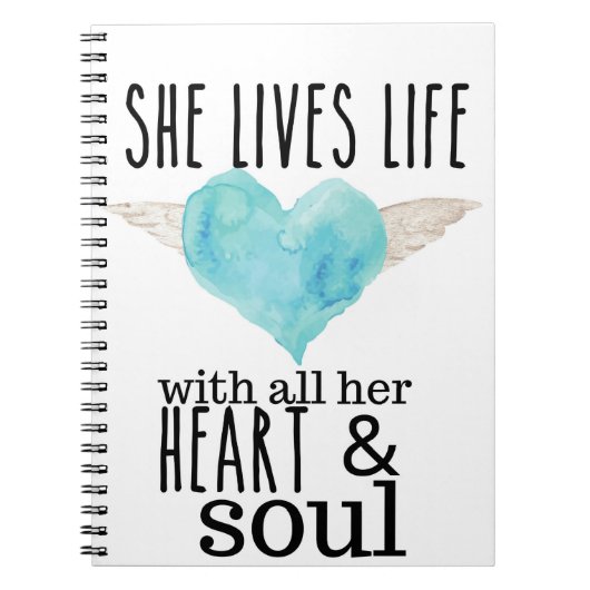 彼女のためのハートとソウル・ジャーナルと生活 ノートブック (正面)