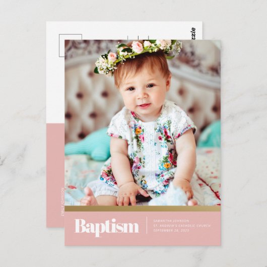 彼女のためのバプテスマモダンスとシンプル写真 ポストカード (正面/裏面)