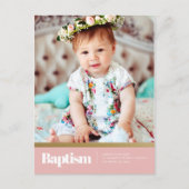 彼女のためのバプテスマモダンスとシンプル写真 ポストカード (正面)