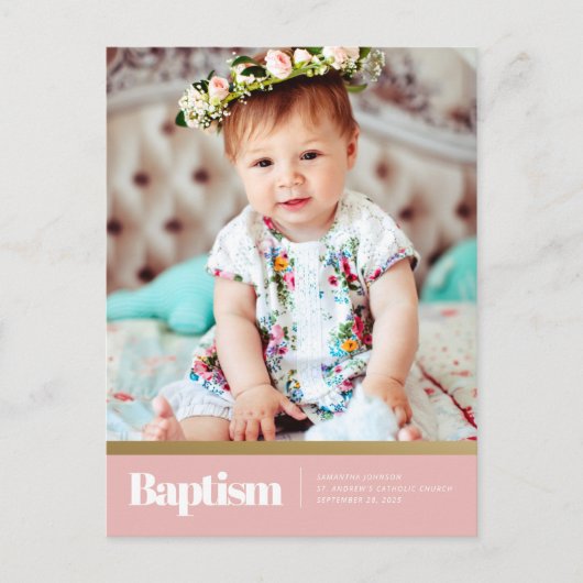 彼女のためのバプテスマモダンスとシンプル写真 ポストカード (正面)