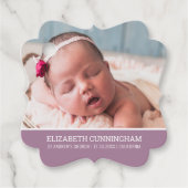 彼女のためのバプテスマ |シンプルタイポグラフィカスタム写真 フェイバータグ (正面)