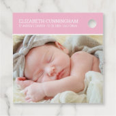 彼女のためのバプテスマ |写真モダンシンプルカスタムの フェイバータグ (裏面)