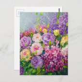 彼女のためのバラの束 ポストカード (正面/裏面)