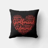 彼女のためのバレンタインのガールフレンドのギフト クッション (裏面)