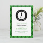 彼女のためのパーTおもしろいゴルファーのユーモア誕生日パーティー 招待状 (スタンド正面)