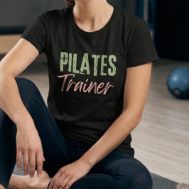 彼女のためのピラティストレーナー名言プリントダメージ加工Tシャツ Tシャツ
