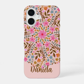 彼女のためのプリティフラワーマンダラiPhoneケース iPhone 16ケース