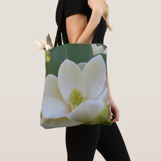 彼女のためのマグノリアの花の花のトートバックのギフト トートバッグ (クローズアップ)