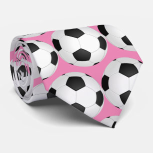 彼女のためのモダンなサッカーボールパターン ネクタイ