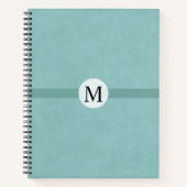 彼女のためのモノグラムのダック・グリーン・ジャーナル ノートブック (正面)