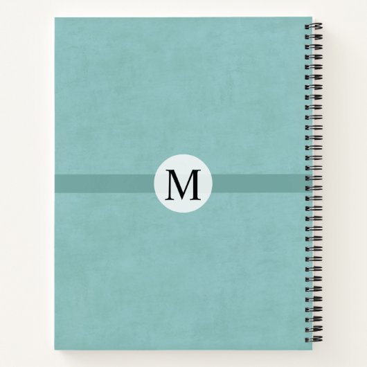 彼女のためのモノグラムのダック・グリーン・ジャーナル ノートブック (裏面)