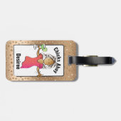 彼女のためのユエタリックでゴージャスなスーツケース住所ラベル ラゲッジタグ (裏面横)