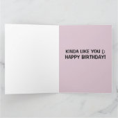 彼女のためのユモアたっぷりのレトロな誕生日カード サンキューカード (内部)