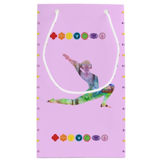 彼女のためのヨガの時間ギフト スモールペーパーバッグ (裏面)