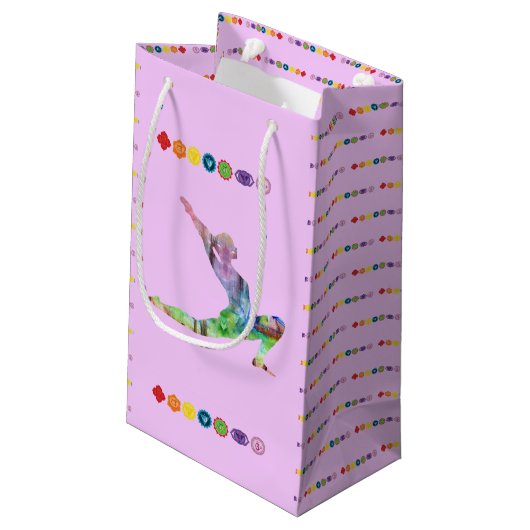 彼女のためのヨガの時間ギフト スモールペーパーバッグ (裏面アングル)