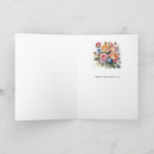 彼女のためのローズブーケのバレンタインデーのカード シーズンカード (内部)