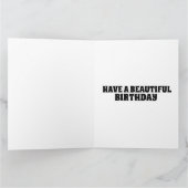 彼女のための冬のキャビン雪誕生日カード カード (内部)