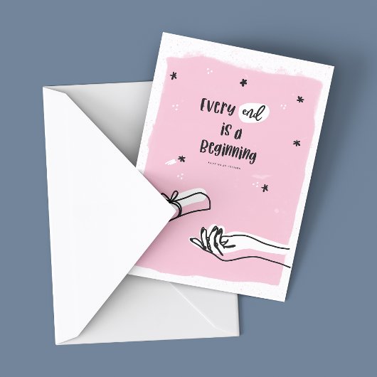 彼女のための卒業カード、すべての終わりは始まりである カード
