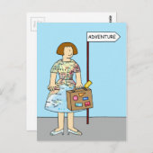 彼女のための外国アドベンチャーボンの航海 ポストカード (正面/裏面)