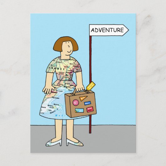 彼女のための外国アドベンチャーボンの航海 ポストカード (正面)