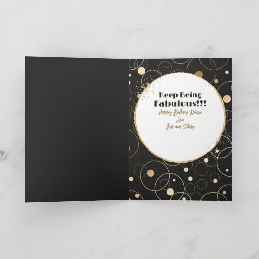 彼女のための彼女の年齢の劇的な70はっきりした誕生日カード カード (内部)