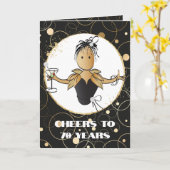 彼女のための彼女の年齢の劇的な70はっきりした誕生日カード カード (黄色い花)