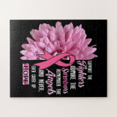 彼女のための戦闘機の贈り物を支持する乳がん ジグソーパズル (横)