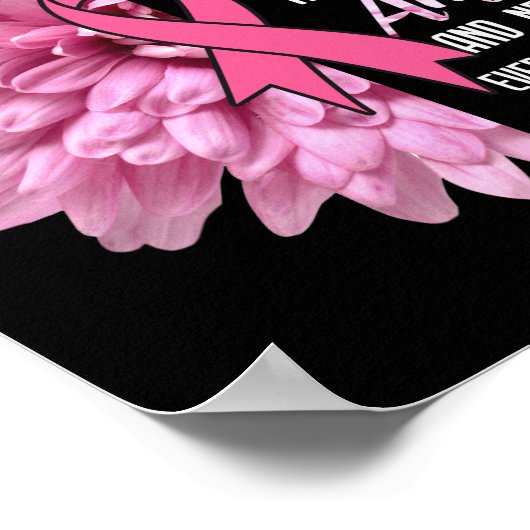 彼女のための戦闘機の贈り物を支持する乳がん ポスター (角)