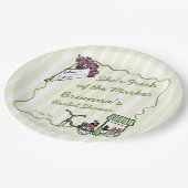 彼女のための新しい市場スタイルのブライダルシャワーのカスタムデザイン ペーパープレート (アングル)