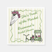 彼女のための新しい市場スタイルのブライダルシャワーテンプレート スタンダードカクテルナプキン (正面)
