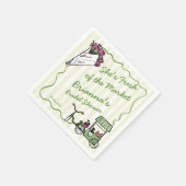 彼女のための新しい市場スタイルのブライダルシャワーテンプレート スタンダードカクテルナプキン (角)