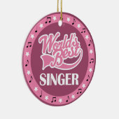 彼女のための歌手のギフト セラミックオーナメント (右)