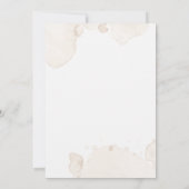 彼女のための洗礼ひまわり花幾何学 招待状 (裏面)